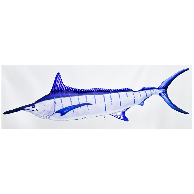 Gaby Blauer Marlin Kissen, ca. 115 cm lang