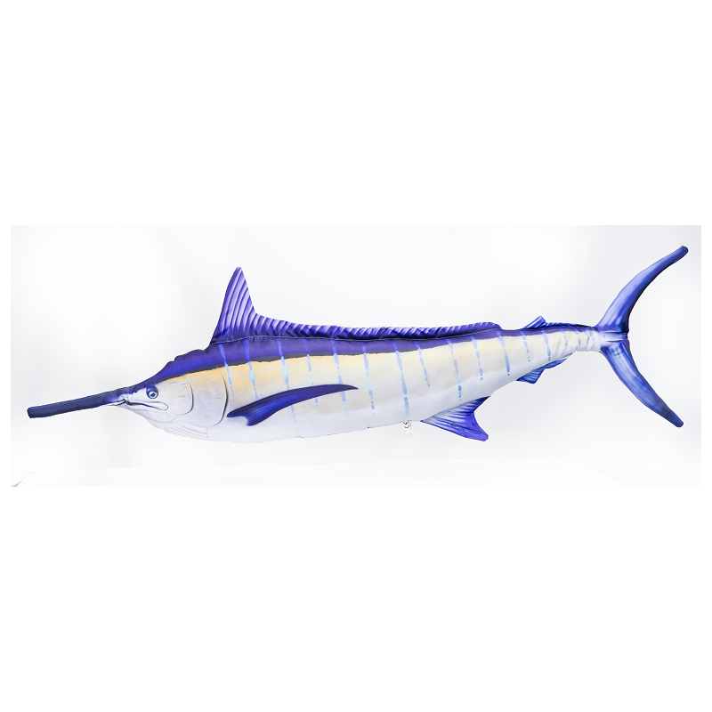 Gaby Blauer Marlin aufgeleuchtet Kissen, ca. 115 cm lang