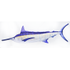 Gaby Blauer Marlin aufgeleuchtet Kissen, ca. 115 cm lang